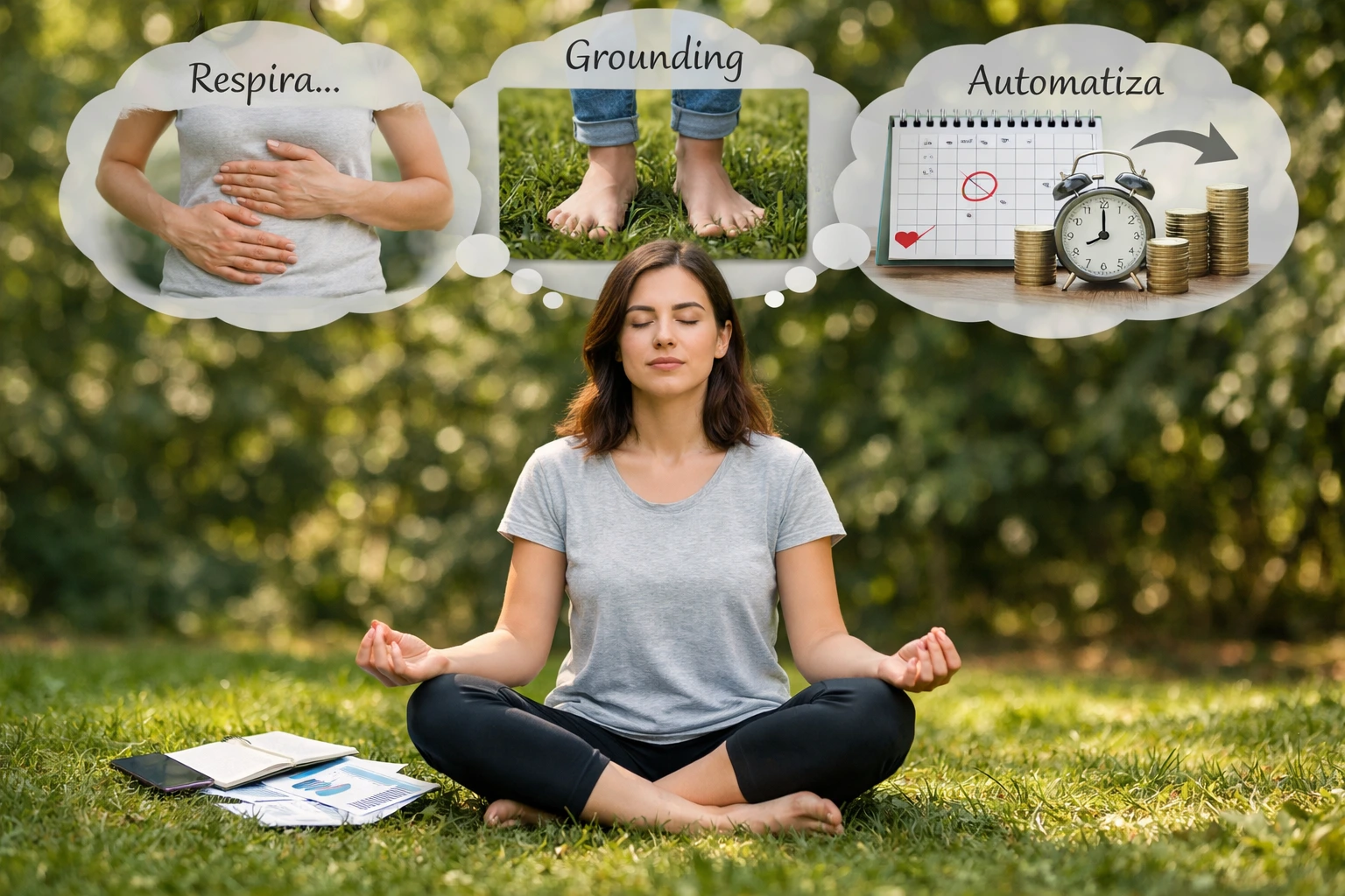 Muer meditando Flashsistemas Ansiedad Financiera