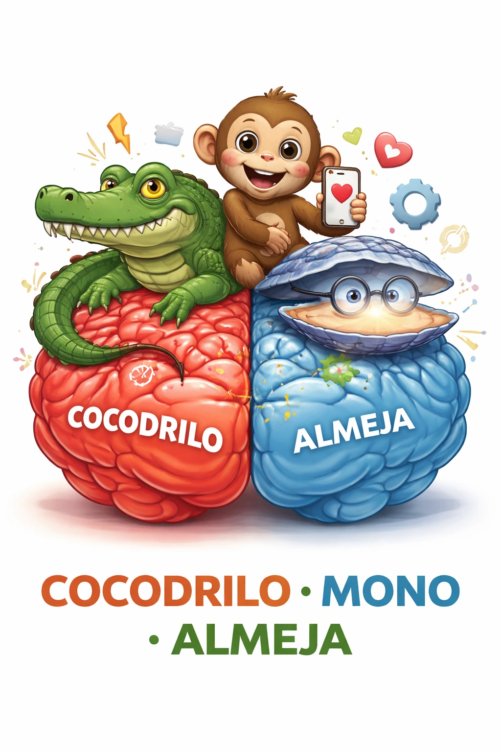 El cocdrilo el mono y la almeja. Neuromarketing